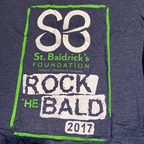 NWOT~ ST.BALDRICKS CHILDHOOD CANCER FUNDRAISER T-SHIRT~MENS SMALL - Picture 2 of 4